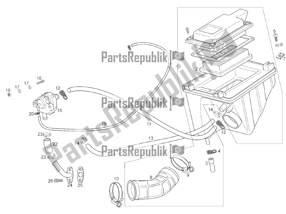 Tutte le parti per il Filtro Dell'aria del Derbi Senda R-SM 125 DRD Motard 2016