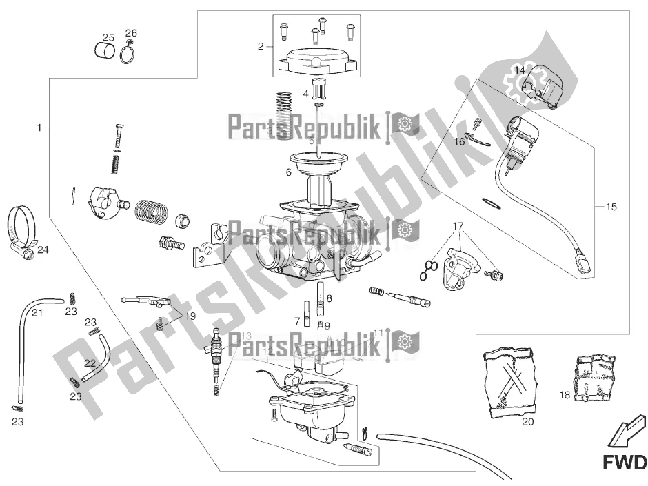 Toutes les pièces pour le Carburateur du Derbi Senda R-SM 125 DRD Motard 2016