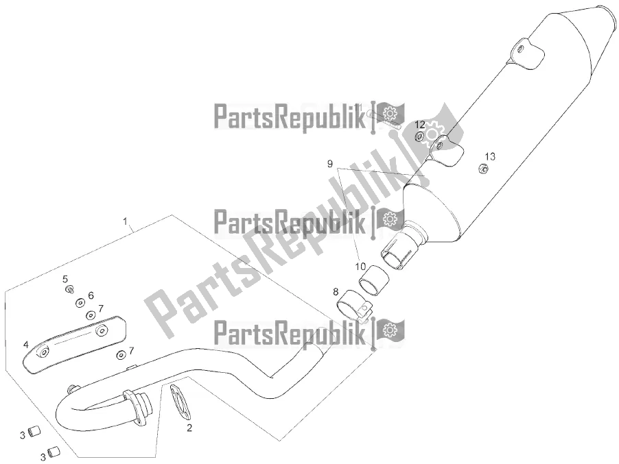 Toutes les pièces pour le Tuyau D'échappement du Derbi Senda R-SM 125 DRD Motard 2016