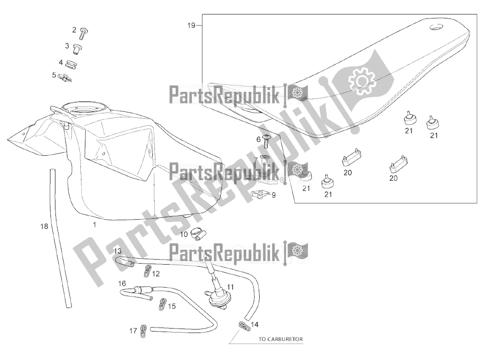 All parts for the Tank of the Derbi Senda R-SM 125 DRD Motard 2016