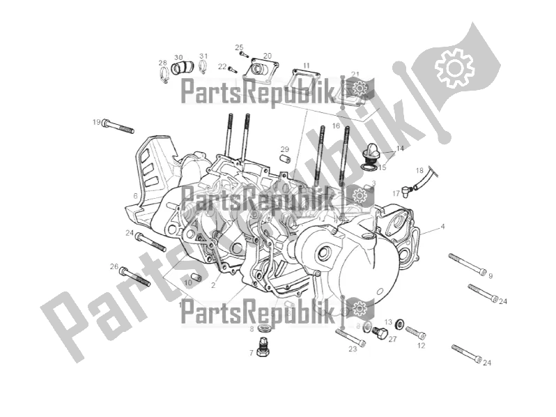 All parts for the Crankcases of the Derbi Senda SM 50 DRD Racing 2016