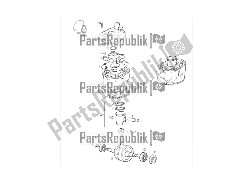 All parts for the Cylinder - Piston of the Derbi Senda SM 50 DRD Racing 2016