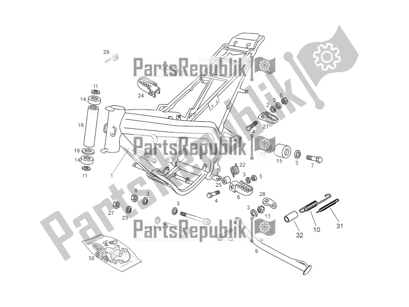 All parts for the Frame of the Derbi Senda SM 50 DRD Racing 2016