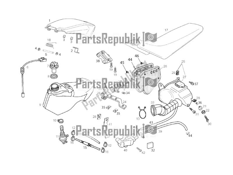 Toutes les pièces pour le Réservoir - Boîte à Air - Selle du Derbi Senda SM 50 DRD Racing 2016