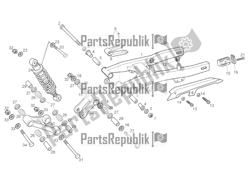 Toutes les pièces pour le Bras Oscillant - Amortisseur du Derbi Senda SM 50 DRD Racing 2017