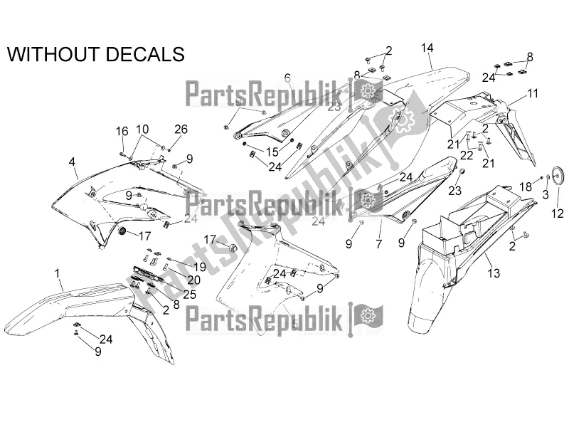 All parts for the Body of the Derbi Senda SM 50 DRD X-treme Limited Edition 2018