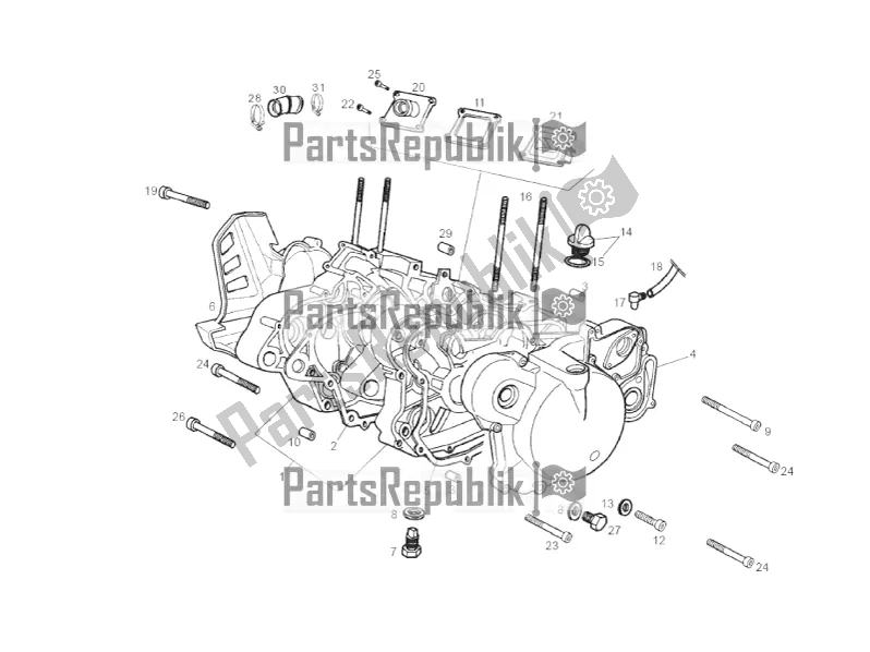 All parts for the Crankcases of the Derbi Senda SM 50 DRD X-treme Limited Edition 2018