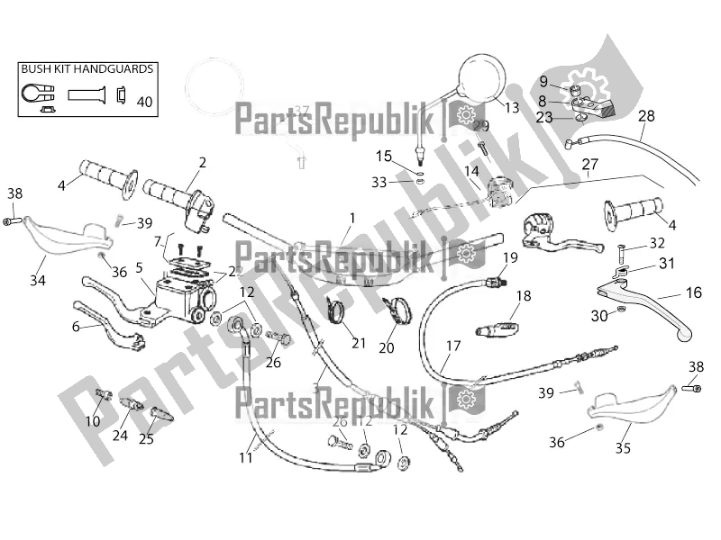 All parts for the Handlebar - Controls of the Derbi Senda SM 50 DRD X-treme Limited Edition 2018