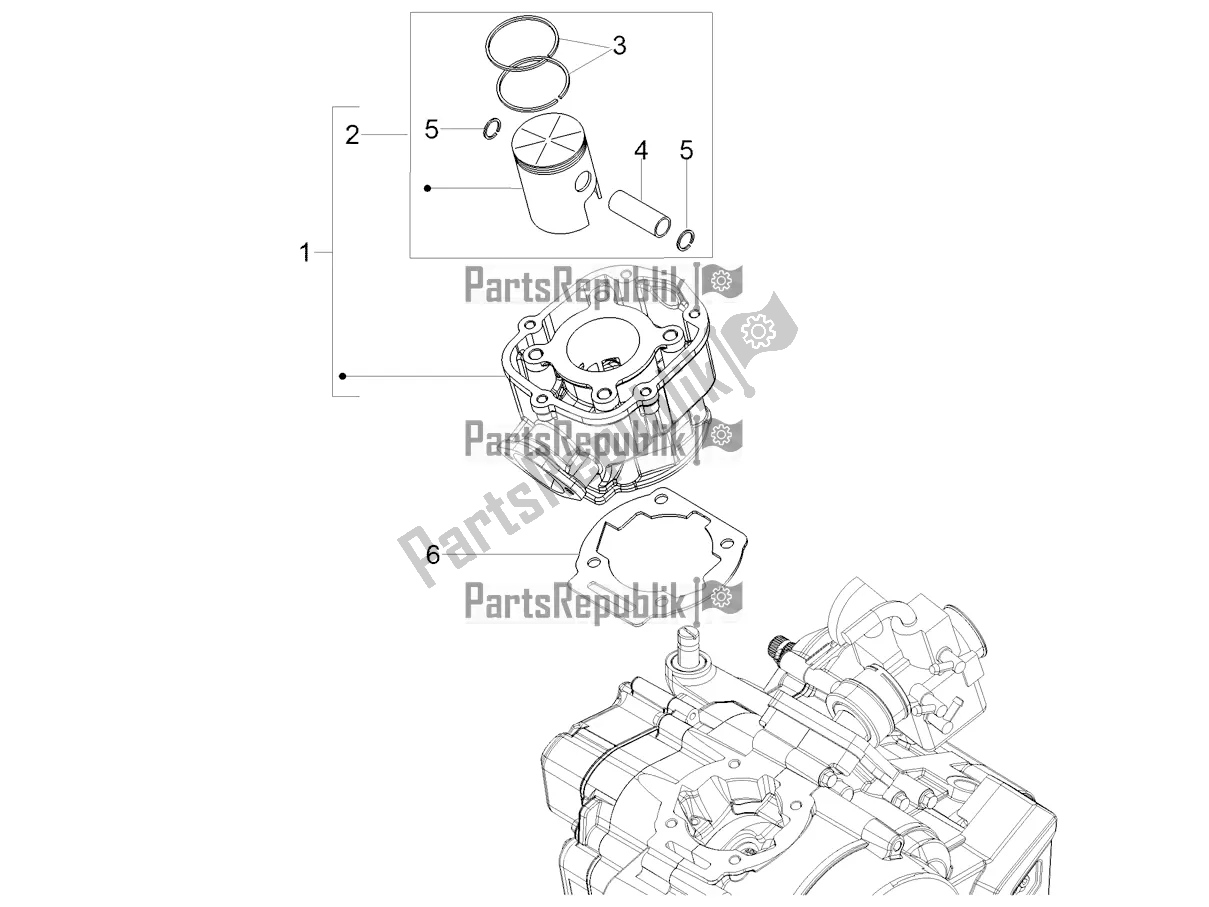 Toutes les pièces pour le Cylindre - Piston du Derbi Senda SM 50 Limited 2018