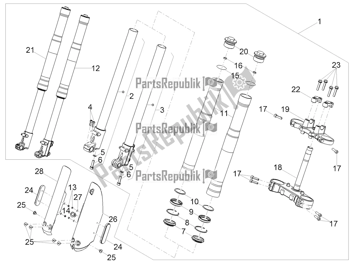 Toutes les pièces pour le Fourche Avant du Derbi Senda SM 50 Limited 2018