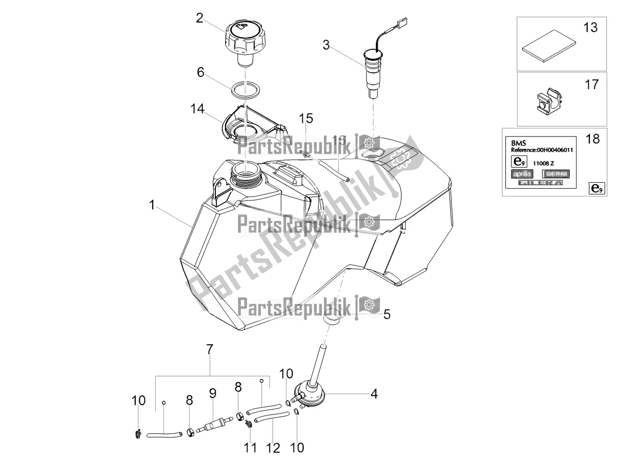 Wszystkie części do Zbiornik Paliwa Derbi Senda SM 50 Limited 2018