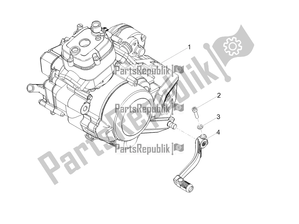 All parts for the Engine-completing Part-lever of the Derbi Senda SM 50 Limited 2020