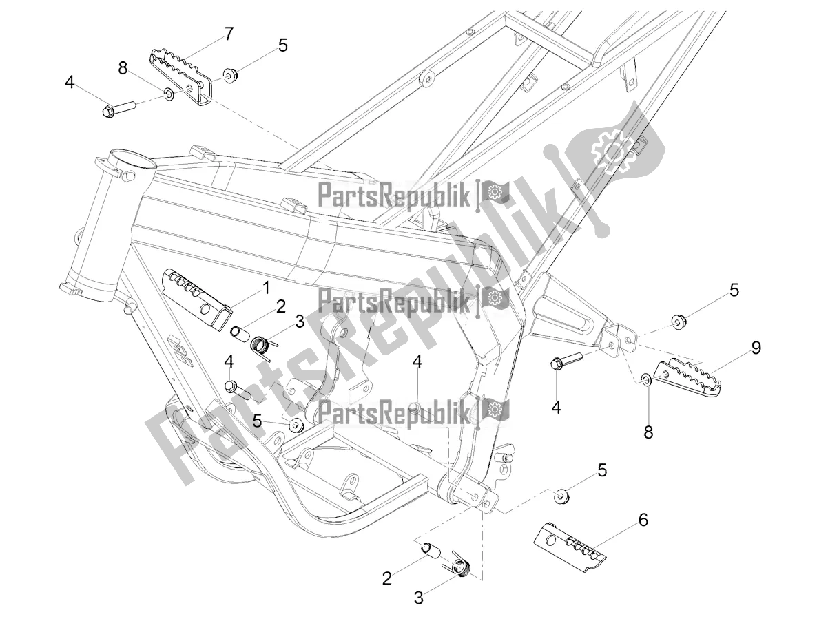 All parts for the Foot Rests of the Derbi Senda SM 50 X-treme 2018