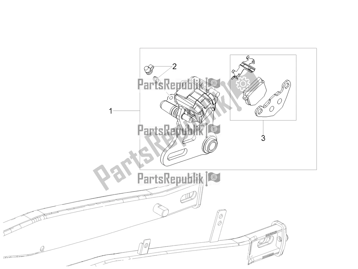 All parts for the Rear Brake Caliper of the Derbi Senda SM 50 X-treme 2018