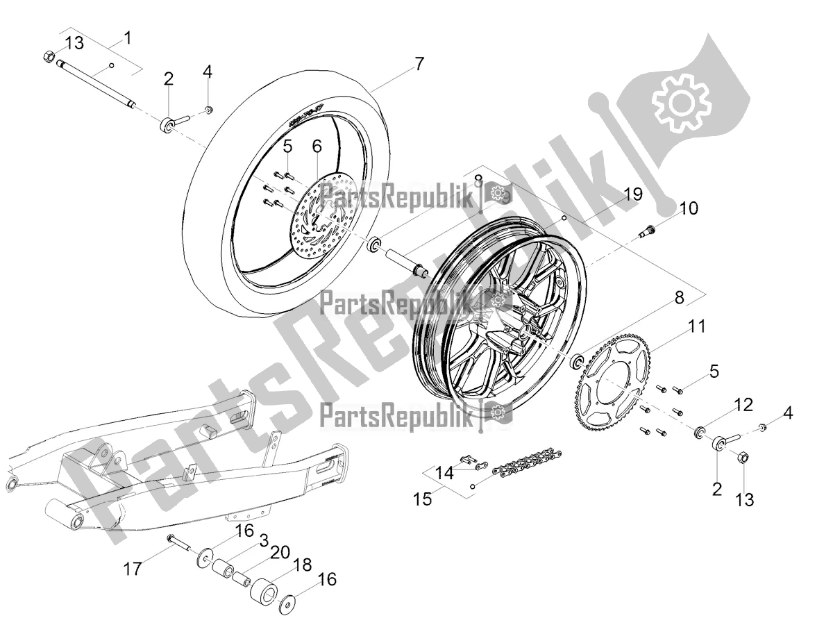 Todas las partes para Rueda Trasera de Derbi Senda SM 50 X-treme 2018