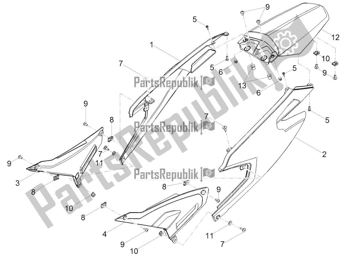 Todas las partes para Cuerpo Trasero de Derbi Senda SM 50 X-treme 2019