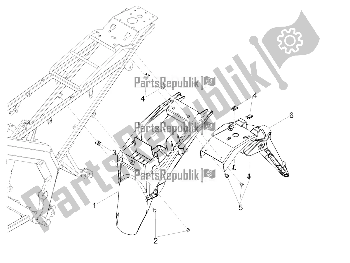 Todas las partes para Guardabarros Trasero de Derbi Senda SM 50 X-treme 2019