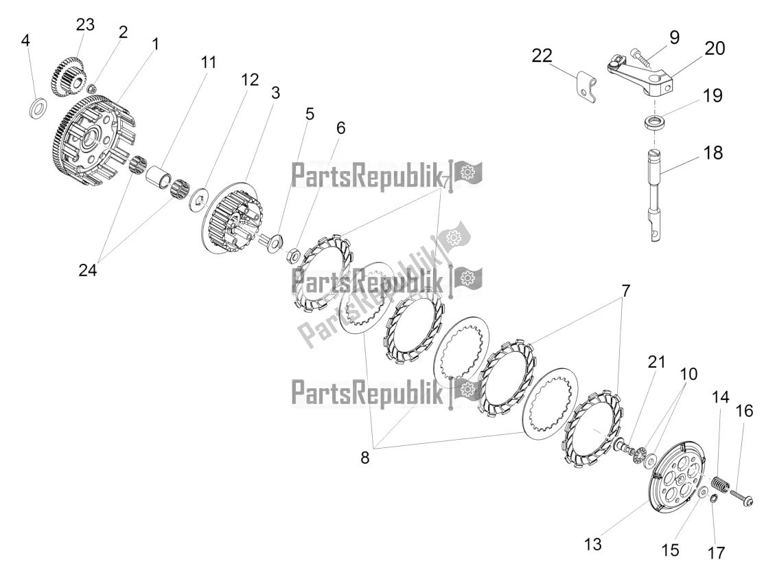 All parts for the Clutch of the Derbi Senda SM DRD X-treme 0 2016