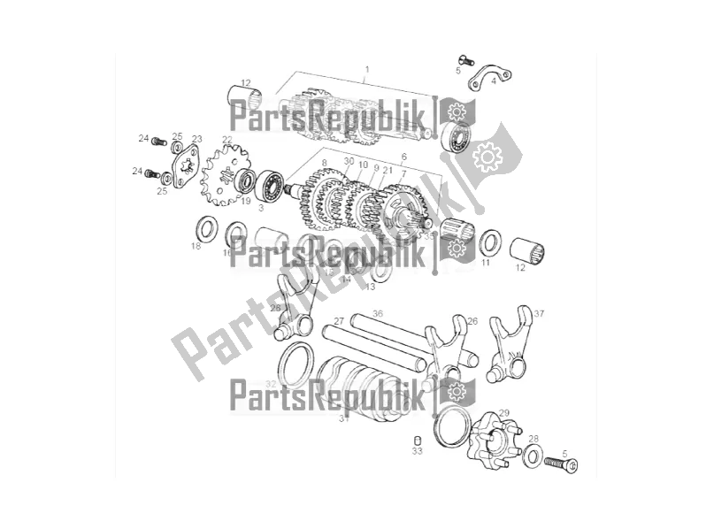 All parts for the Gear Box of the Derbi Senda SM DRD X-treme 0 2016