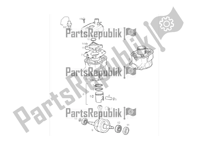All parts for the Cylinder - Piston of the Derbi Senda SM DRD X-treme 0 2017