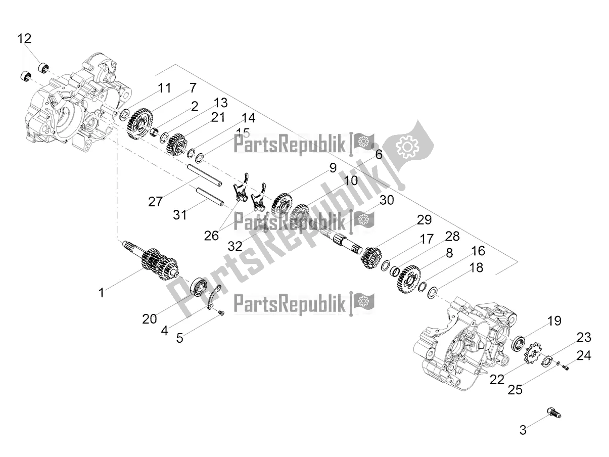 Toutes les pièces pour le Réducteur - Engrenage du Derbi Senda X-treme 50 R 2018