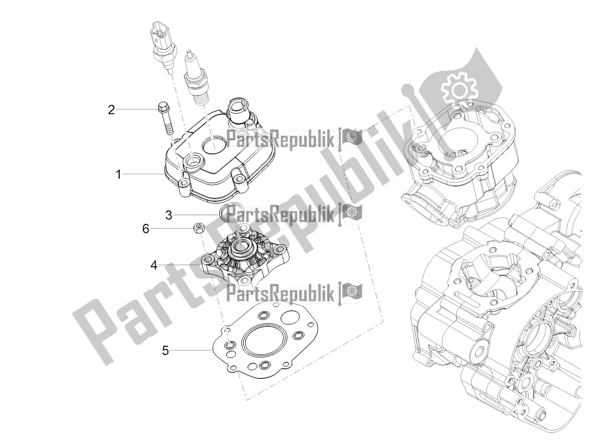 All parts for the Head Cover of the Derbi Senda X-treme 50 R 2018