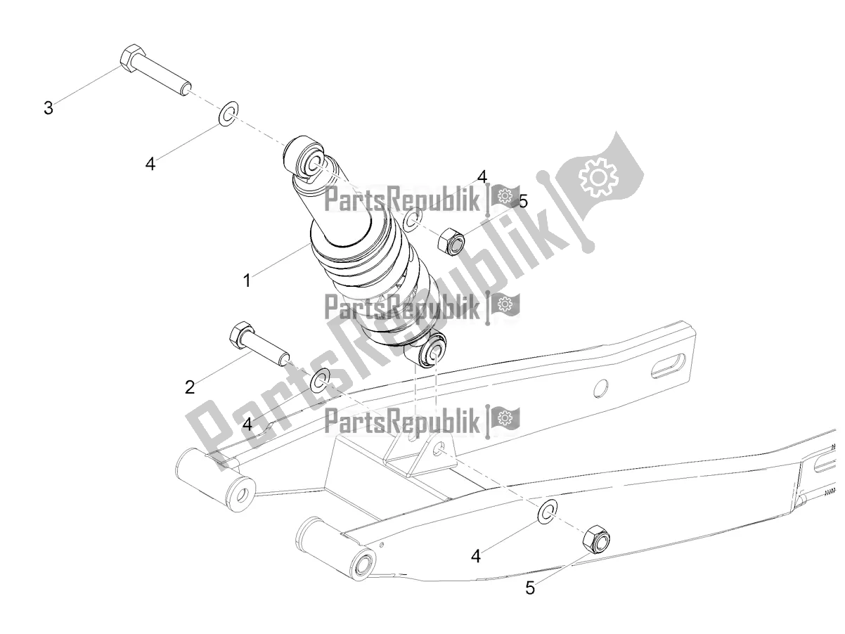 All parts for the Shock Absorber of the Derbi Senda X-treme 50 R 2018