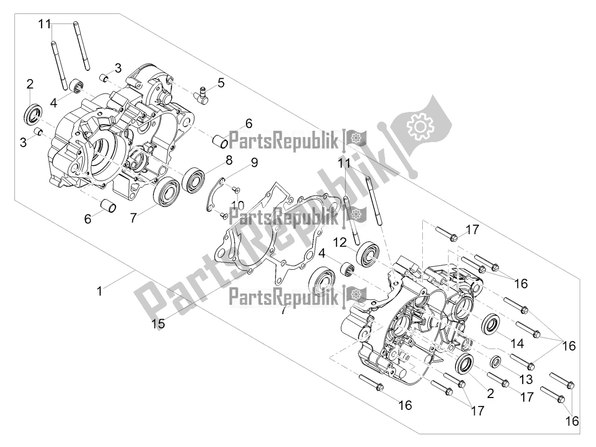 Toutes les pièces pour le Carters I du Derbi Senda X-treme 50 R 2019