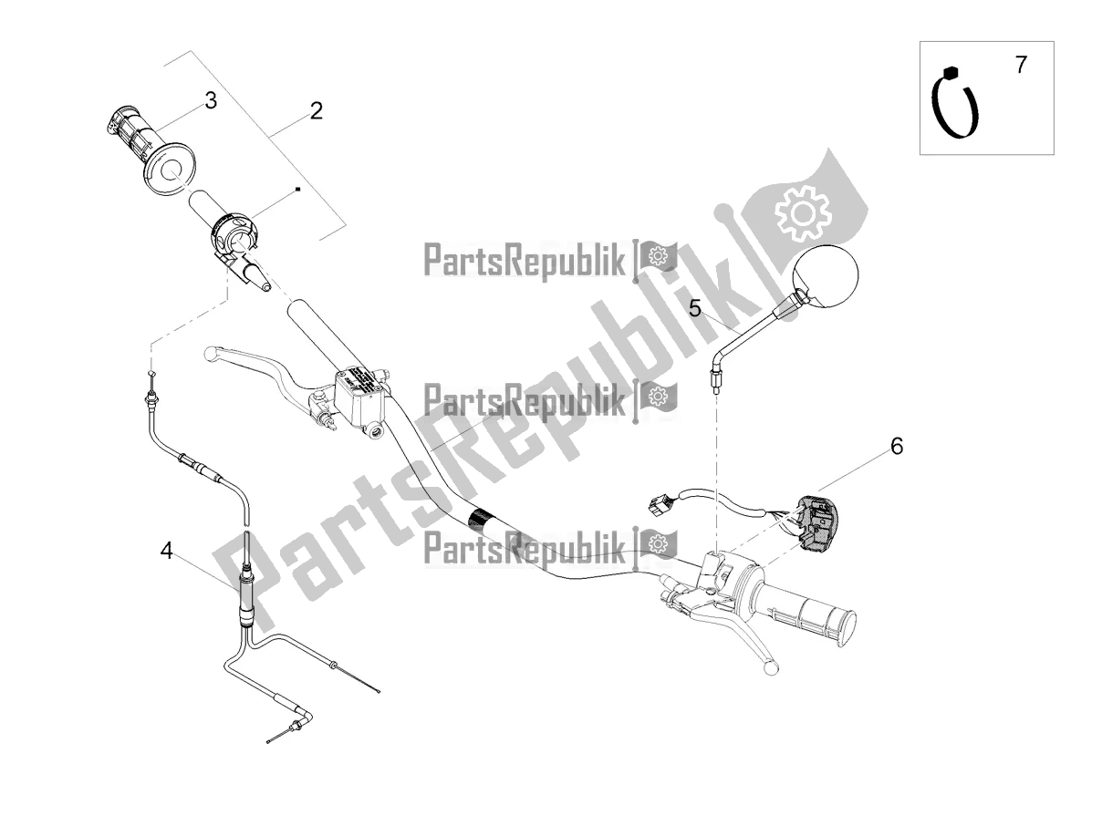 All parts for the Handlebar - Controls of the Derbi Senda X-treme 50 R 2019