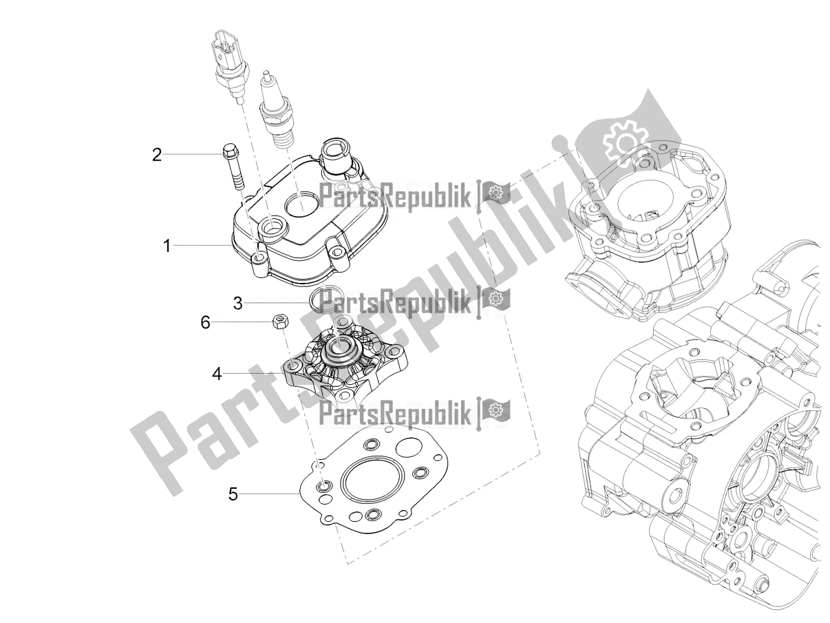 All parts for the Head Cover of the Derbi Senda X-treme 50 R 2019