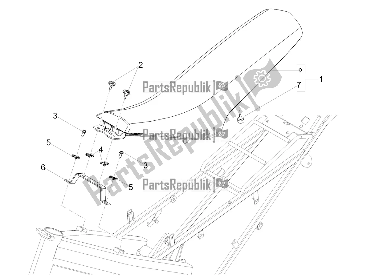 All parts for the Saddle of the Derbi Senda X-treme 50 R 2019