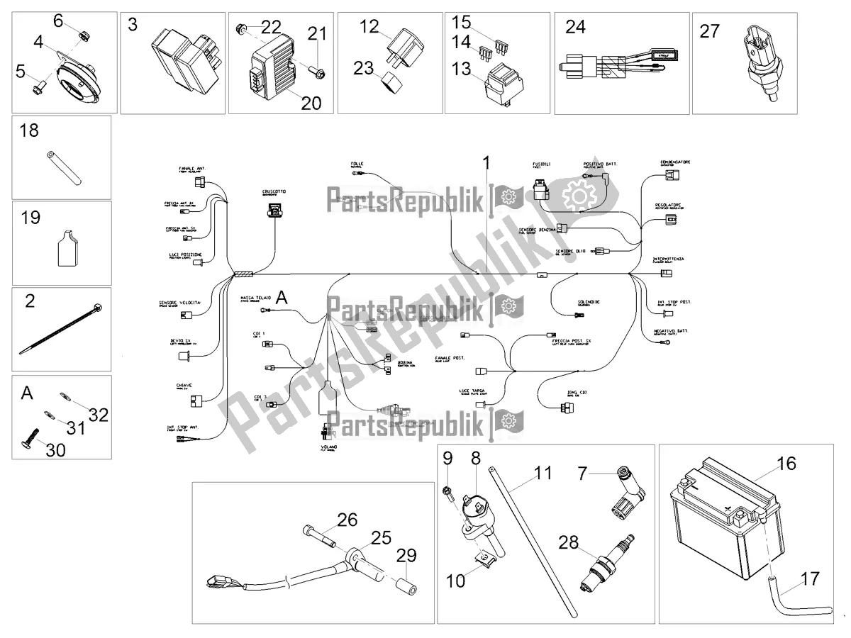 Toutes les pièces pour le Système électrique Central du Derbi Senda X-treme 50 R 2020