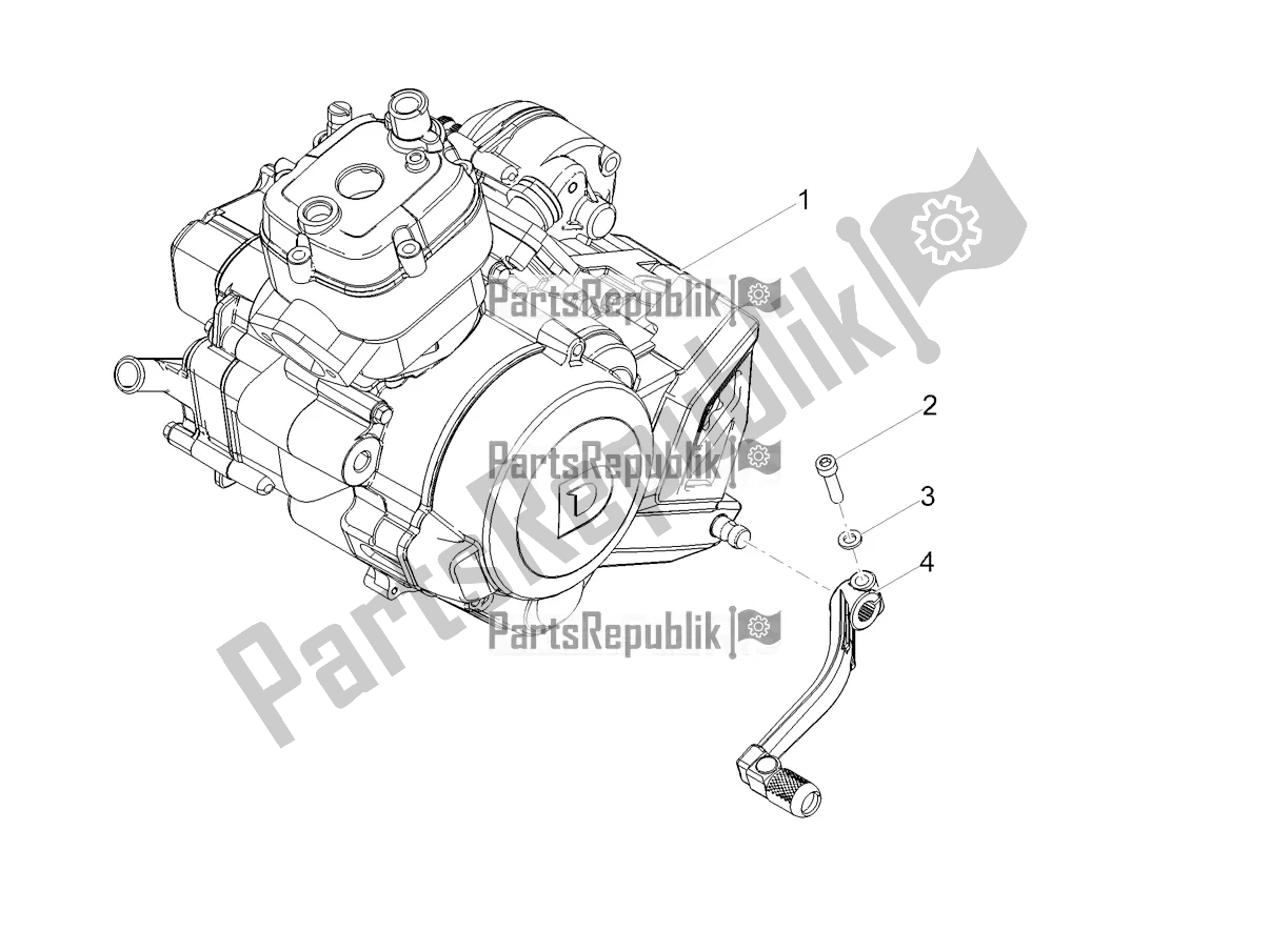 All parts for the Engine-completing Part-lever of the Derbi Senda X-treme 50 R 2020