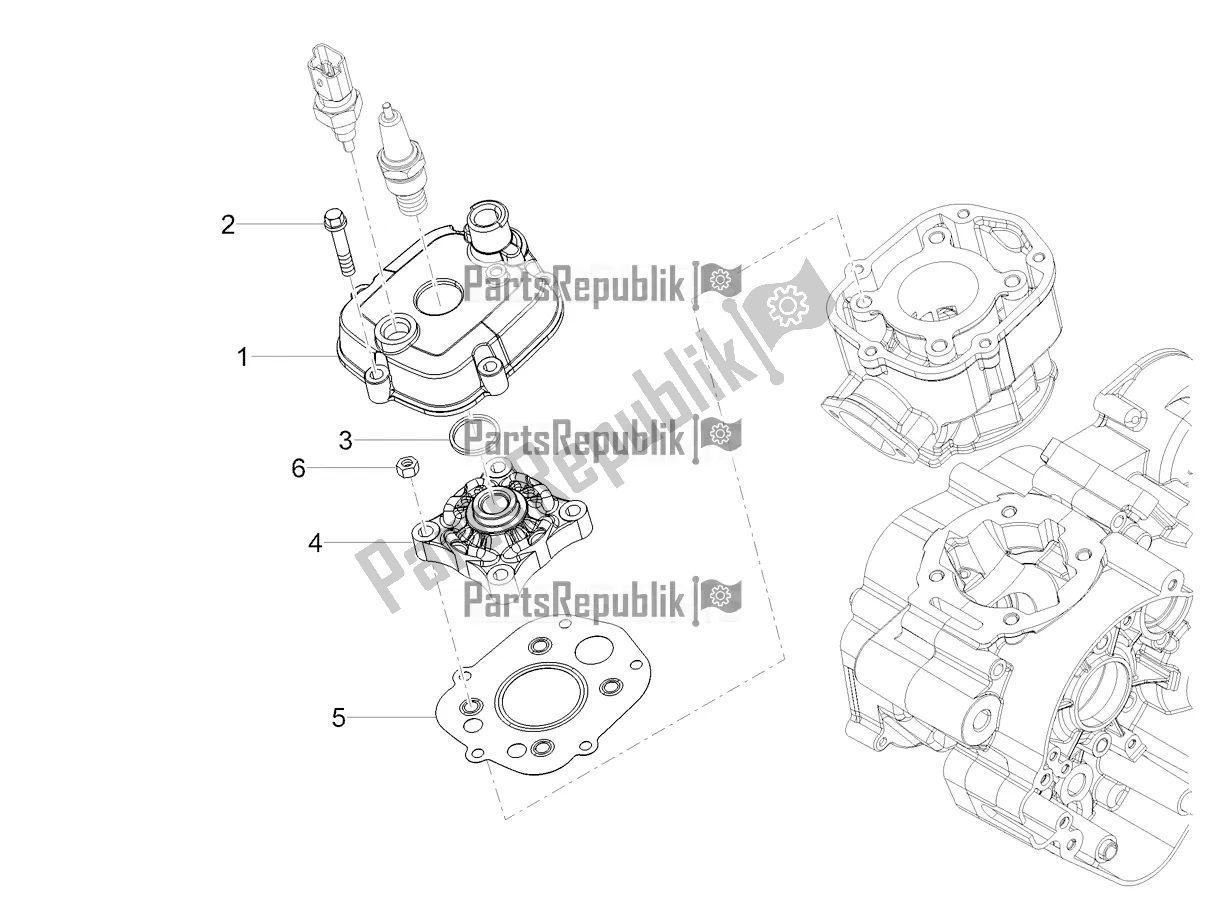 All parts for the Head Cover of the Derbi Senda X-treme 50 R 2020