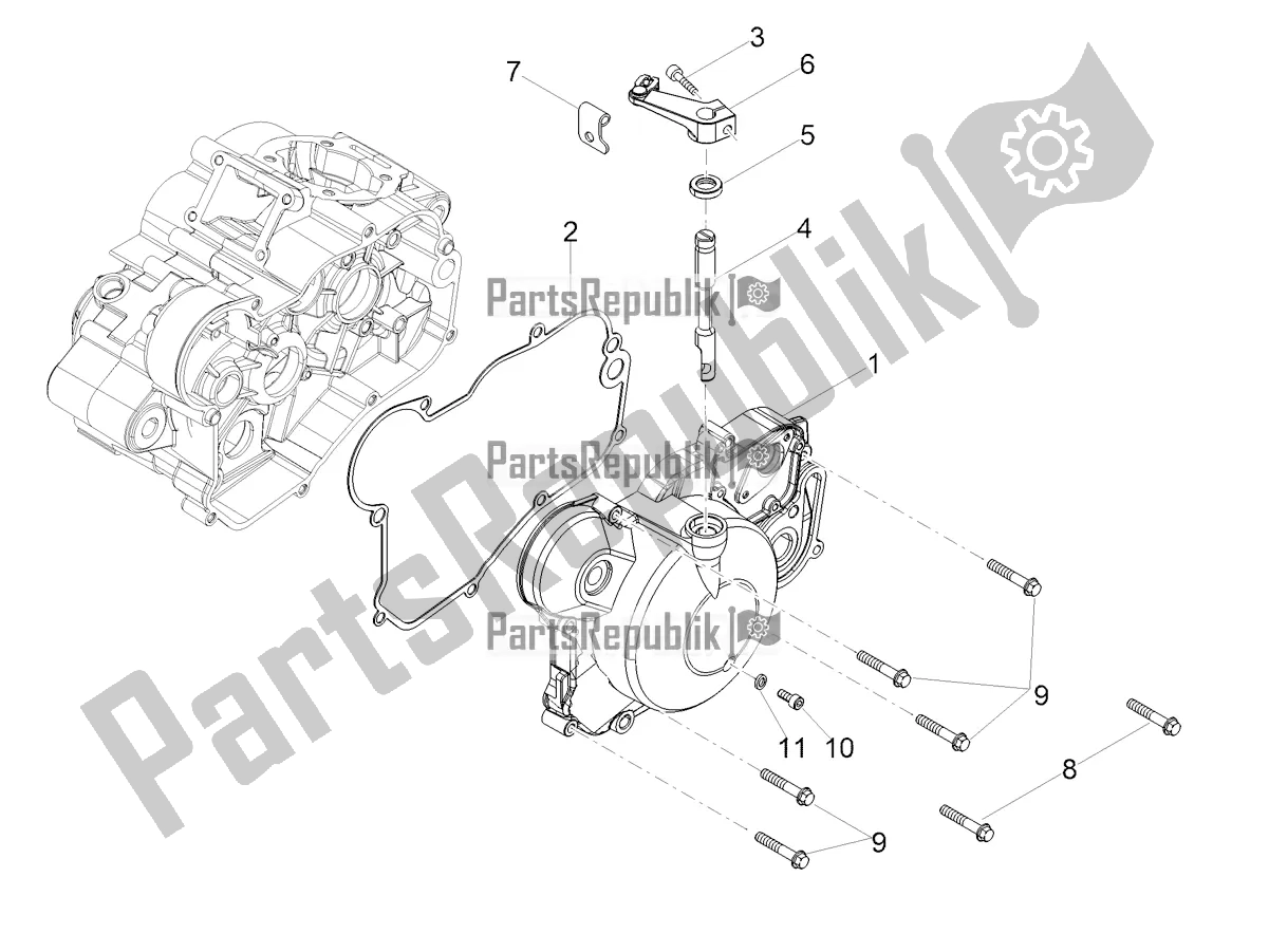 Wszystkie części do Pokrywa Sprz? G? A Derbi Senda X-treme 50 R 2021