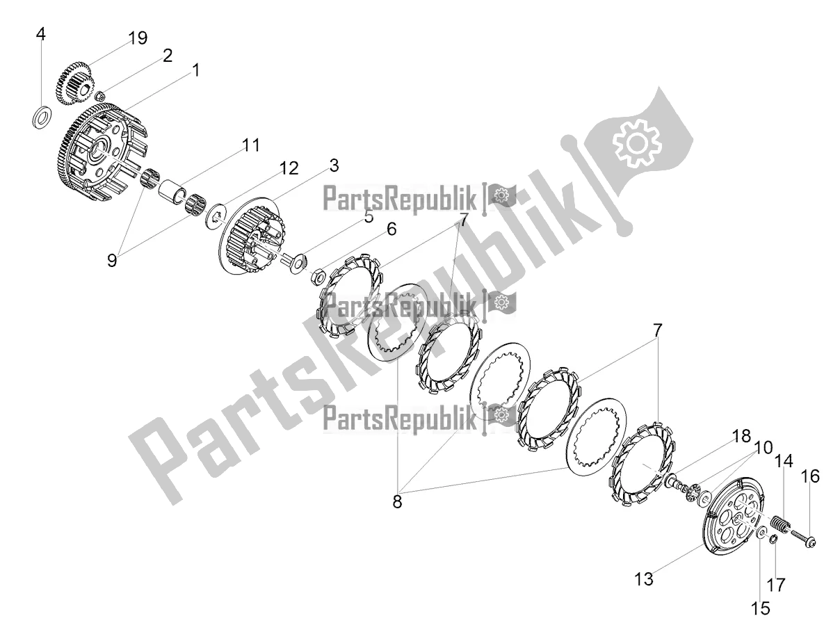 All parts for the Clutch of the Derbi Senda X-treme 50 R 2021