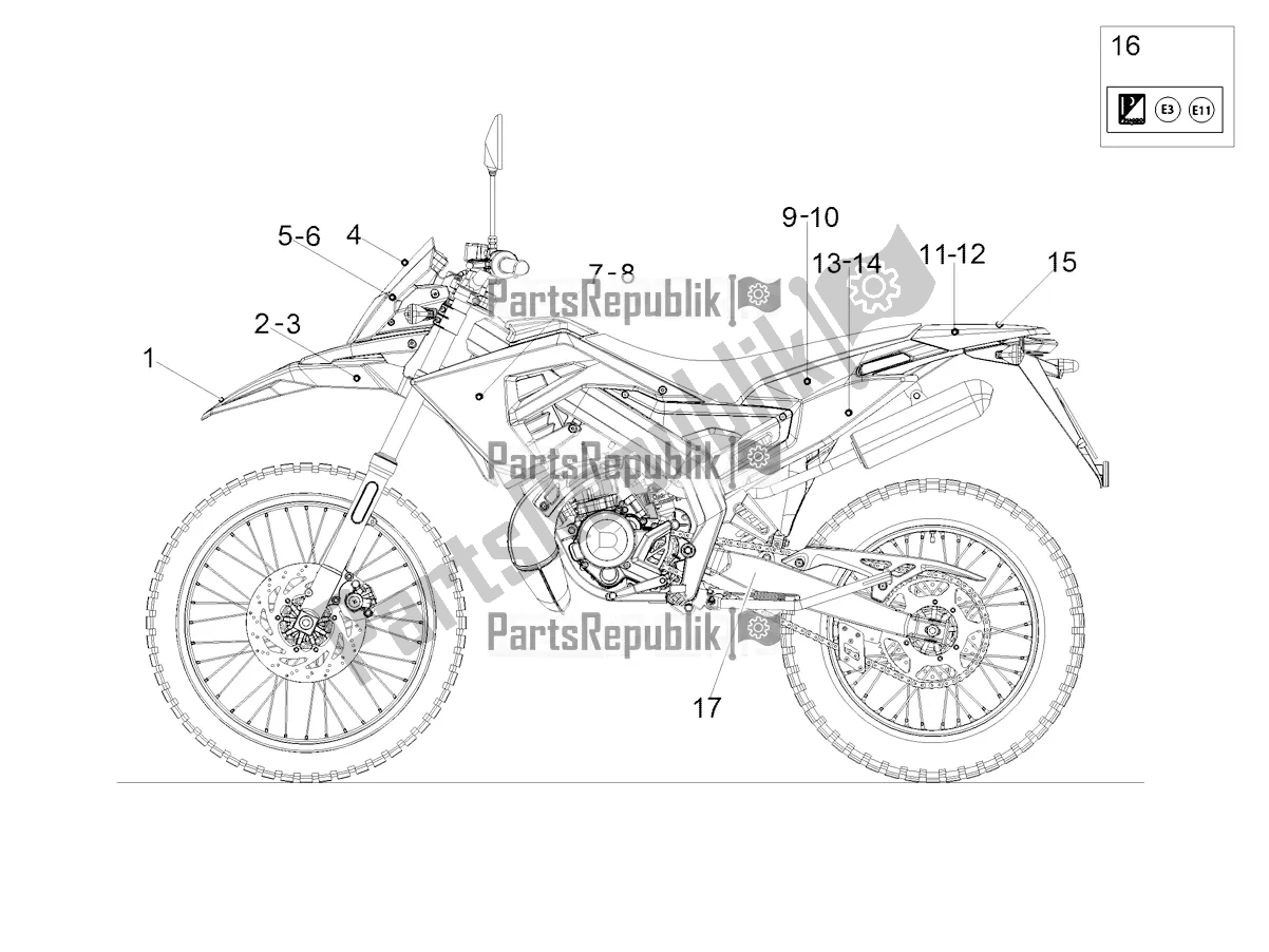 Todas las partes para Etiqueta de Derbi Senda X-treme 50 R 2021