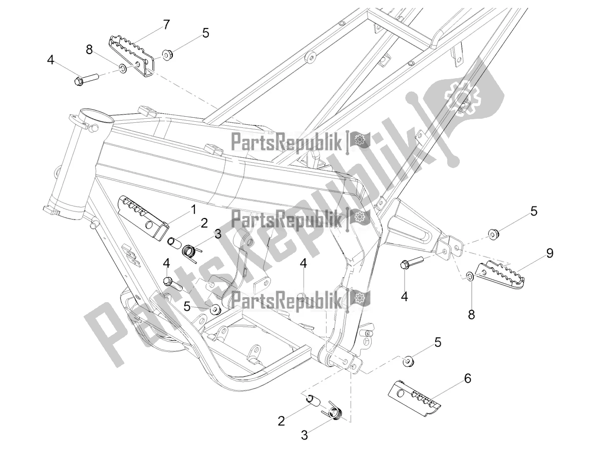 All parts for the Foot Rests of the Derbi Senda X-treme 50 R 2021