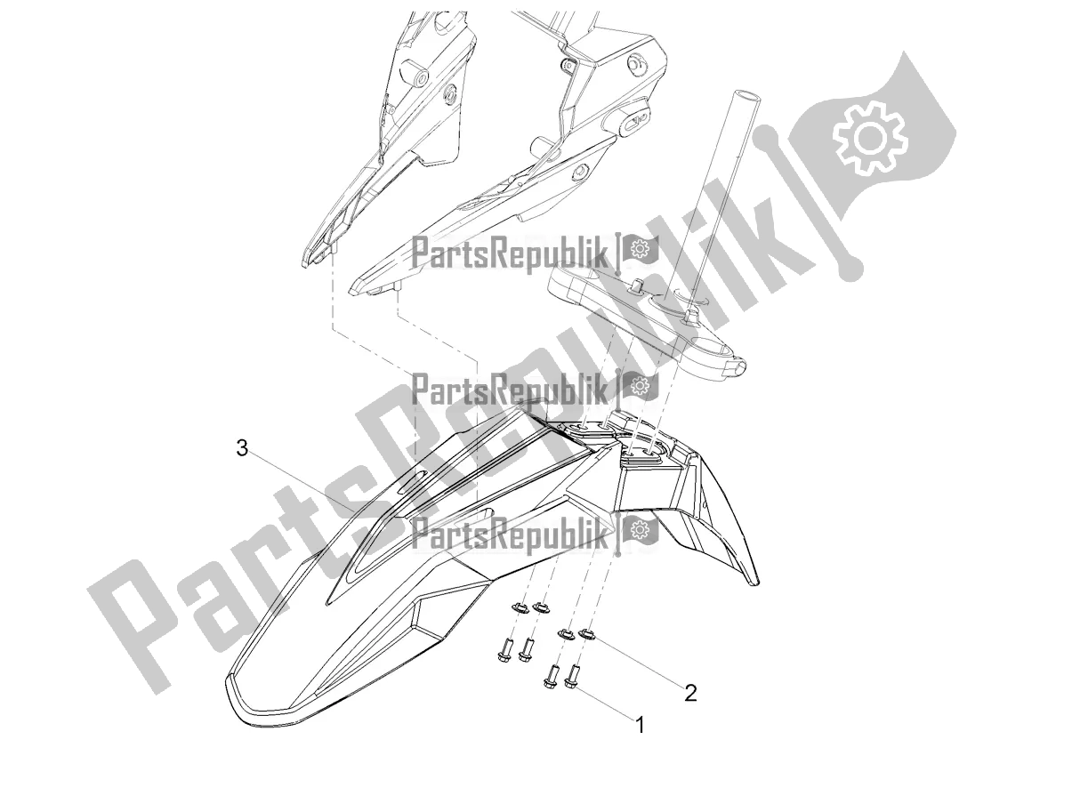 All parts for the Front Mudguard-pillar of the Derbi Senda X-treme 50 R 2021