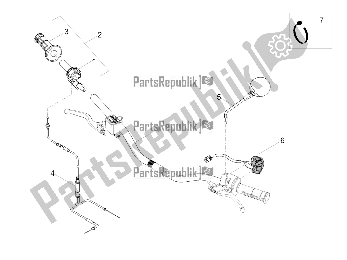 Todas las partes para Manillar - Controles de Derbi Senda X-treme 50 R 2021