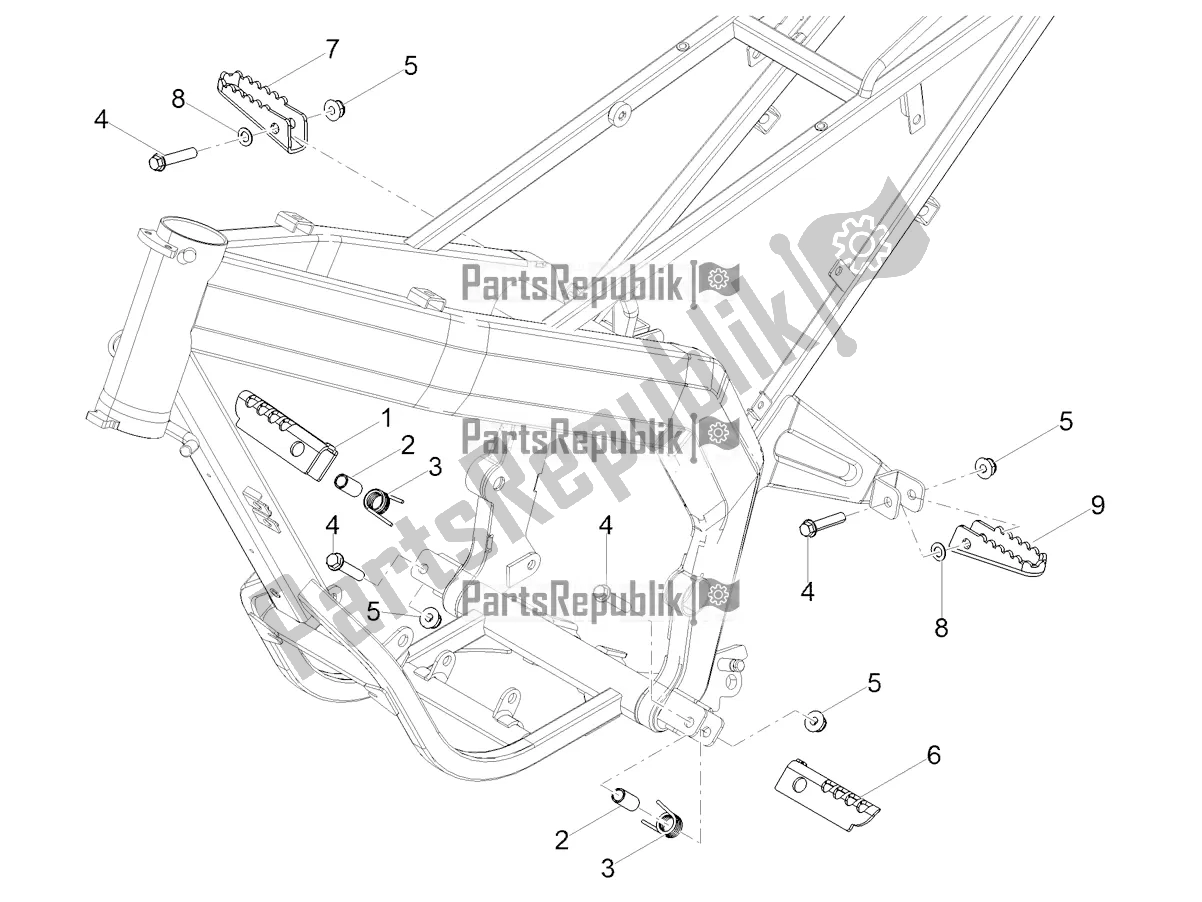 All parts for the Foot Rests of the Derbi Senda X-treme 50 R 2022