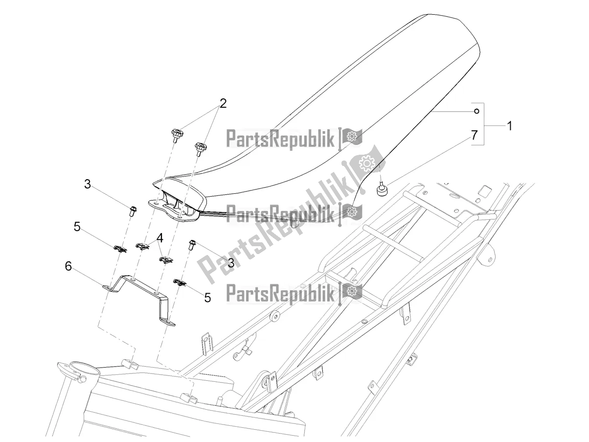 All parts for the Saddle of the Derbi Senda X-treme 50 SM 2020