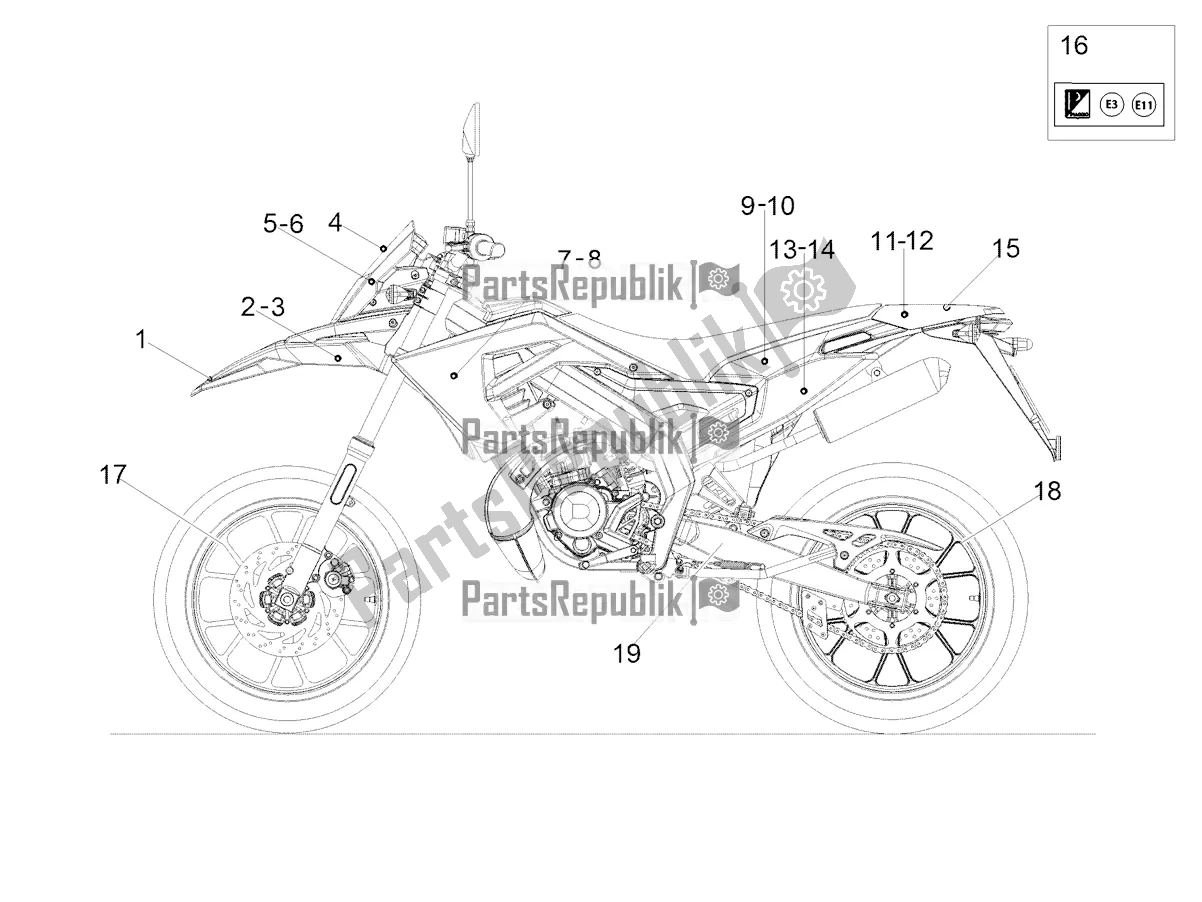 Todas las partes para Etiqueta de Derbi Senda X-treme 50 SM 2021