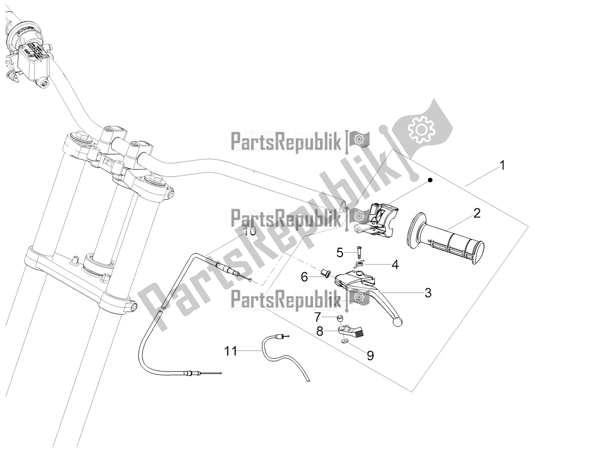All parts for the Clutch Control of the Derbi Senda X-treme 50 SM 2022