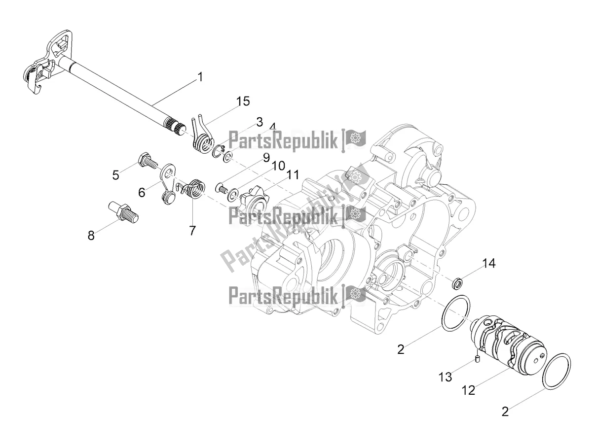 Todas las partes para Caja De Cambios / Selector / Leva De Cambio de Derbi Senda X-treme 50 SM 2022