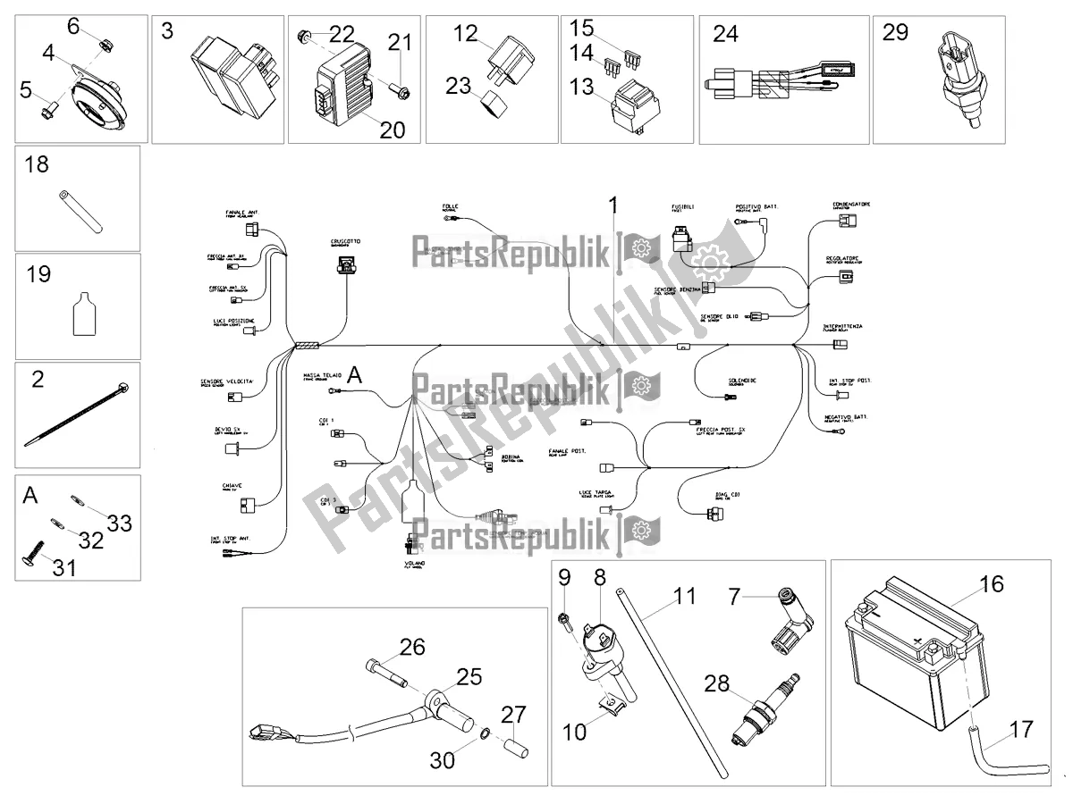 All parts for the Central Electrical System of the Derbi Senda X-treme 50 SM LOW Seat 2019