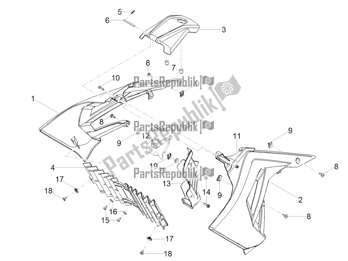 All parts for the Duct of the Derbi Senda X-treme 50 SM LOW Seat 2019