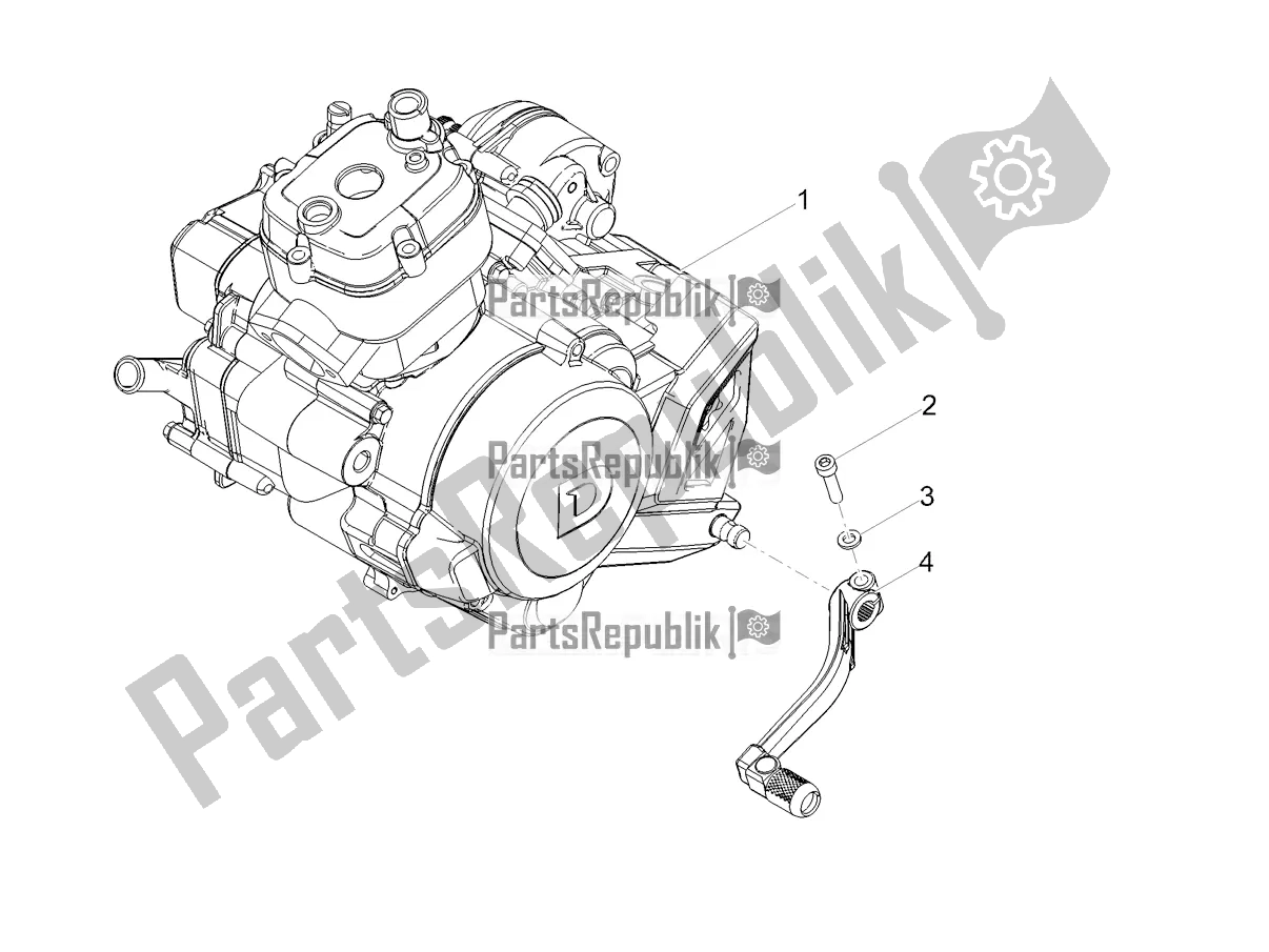 All parts for the Engine-completing Part-lever of the Derbi Senda X-treme 50 SM LOW Seat 2019