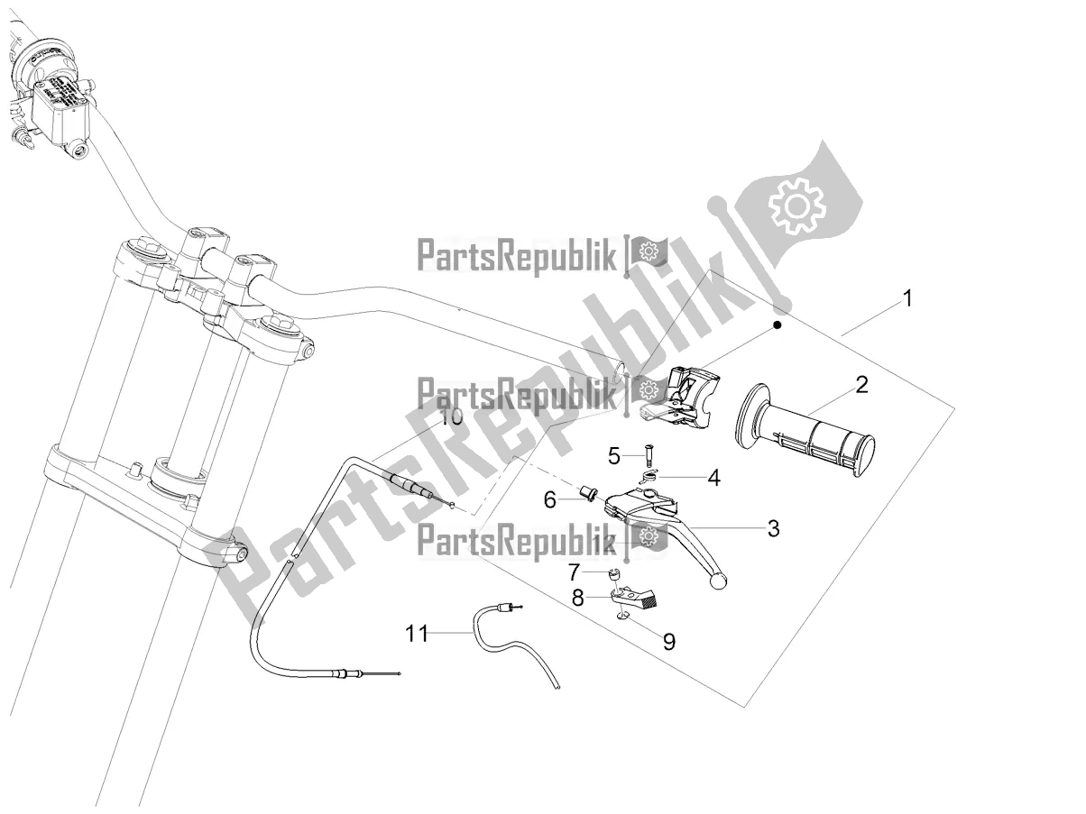 All parts for the Clutch Control of the Derbi Senda X-treme 50 SM LOW Seat 2020