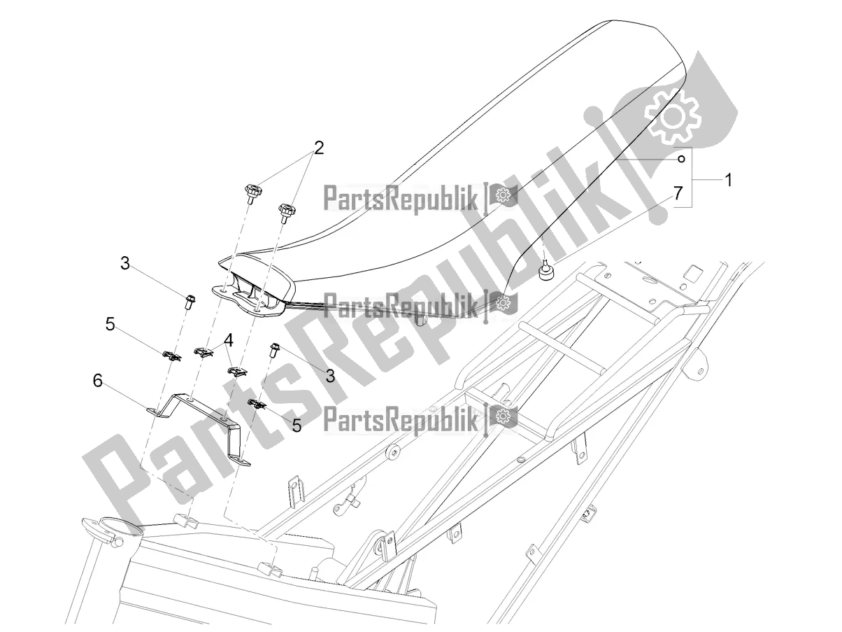 All parts for the Saddle of the Derbi Senda X-treme 50 SM LOW Seat 2020